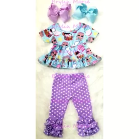 Mermaid Dolls & Treasures Solid Icing Ruffle Set