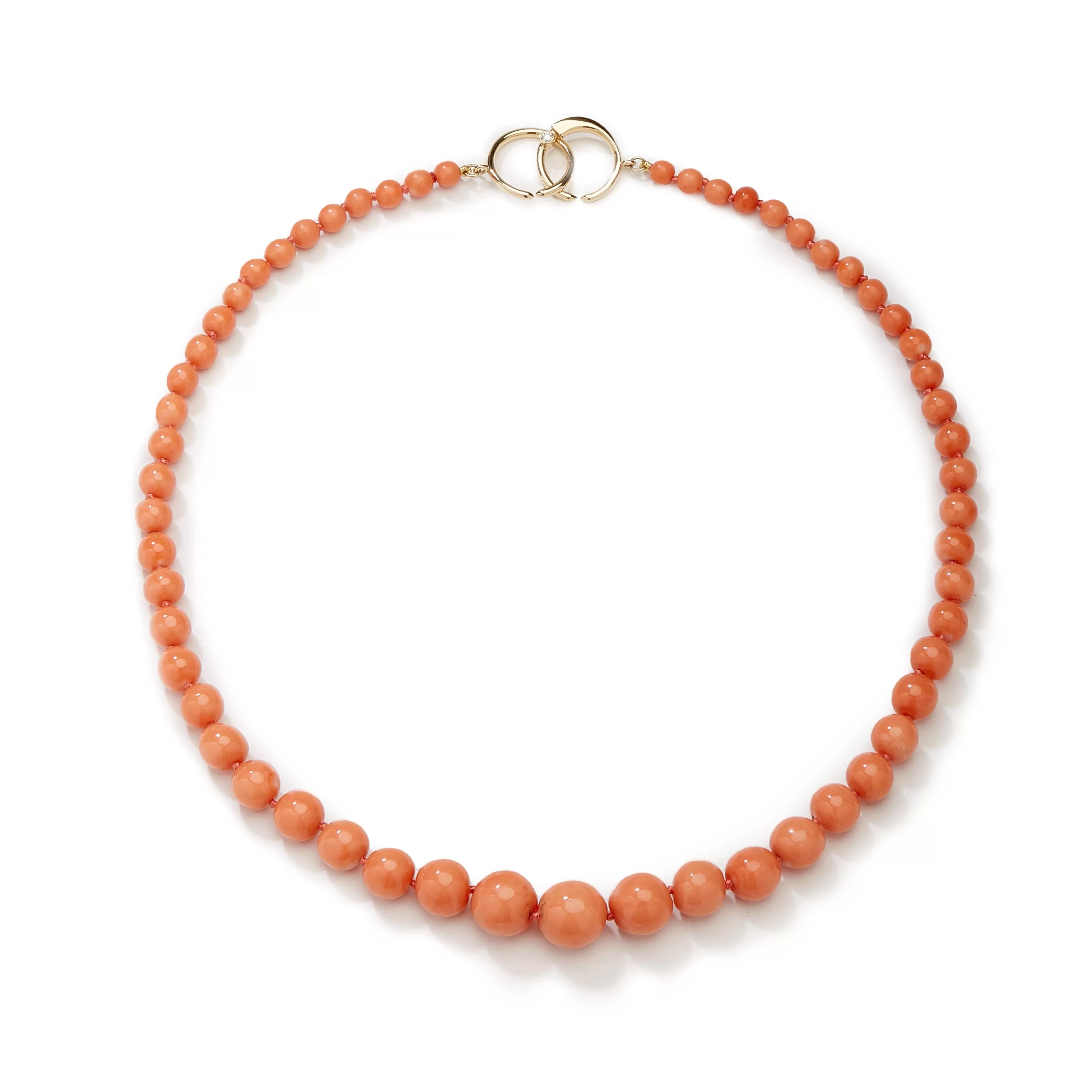 Mogul Salmon Coral Bead Necklace