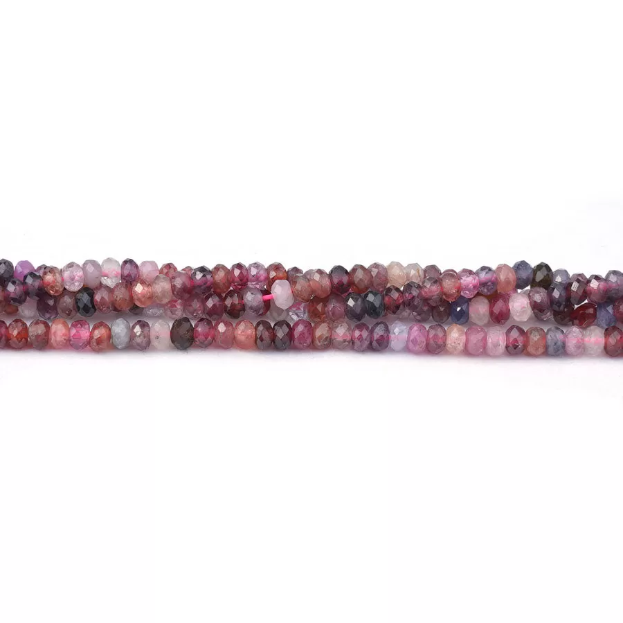 Multi Spinel 2x3mm Faceted Rondelle - 15-16 Inch