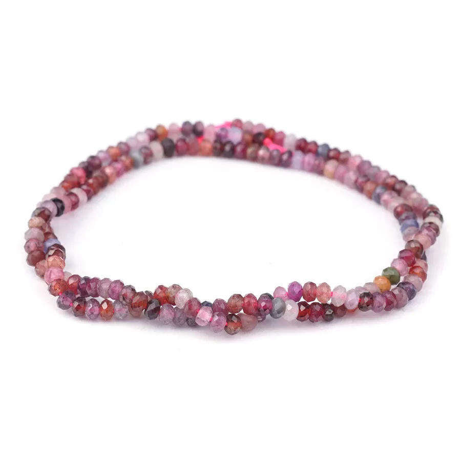 Multi Spinel 2x3mm Faceted Rondelle - 15-16 Inch