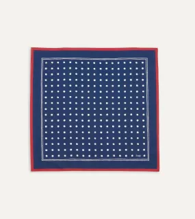 Navy Polka Dot Print Bandana