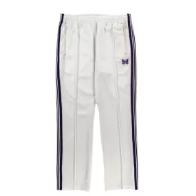 NEEDLES NARROW TRACK PANT POLY SMOOTH ICE WHITE