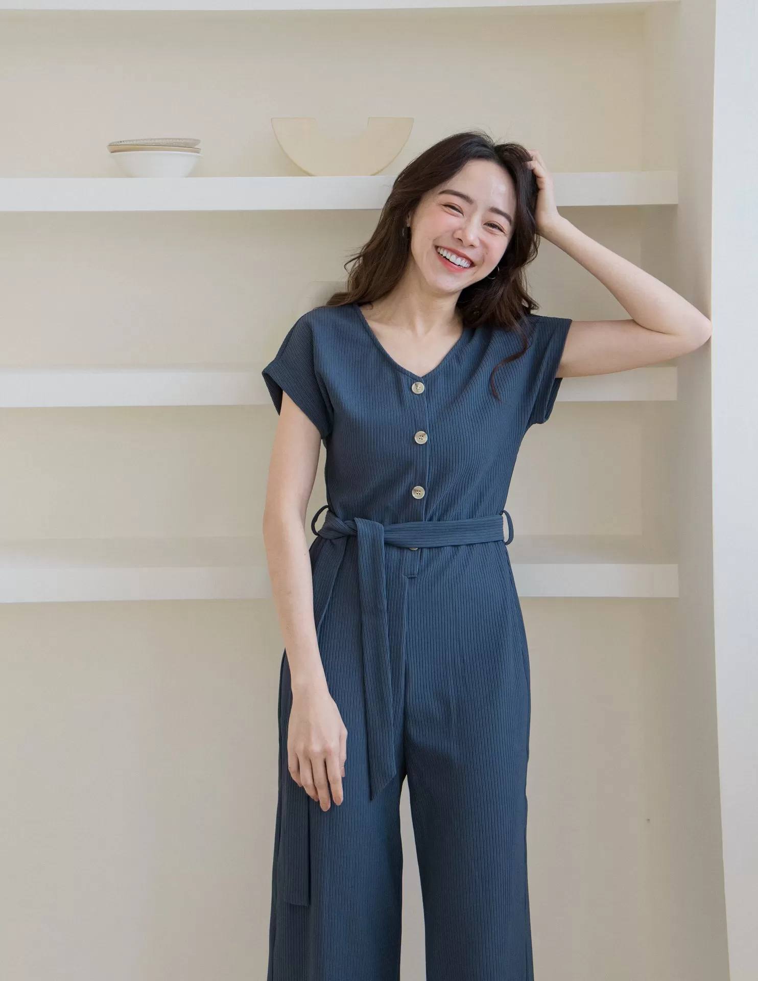 Nikae Jumpsuit in Navy