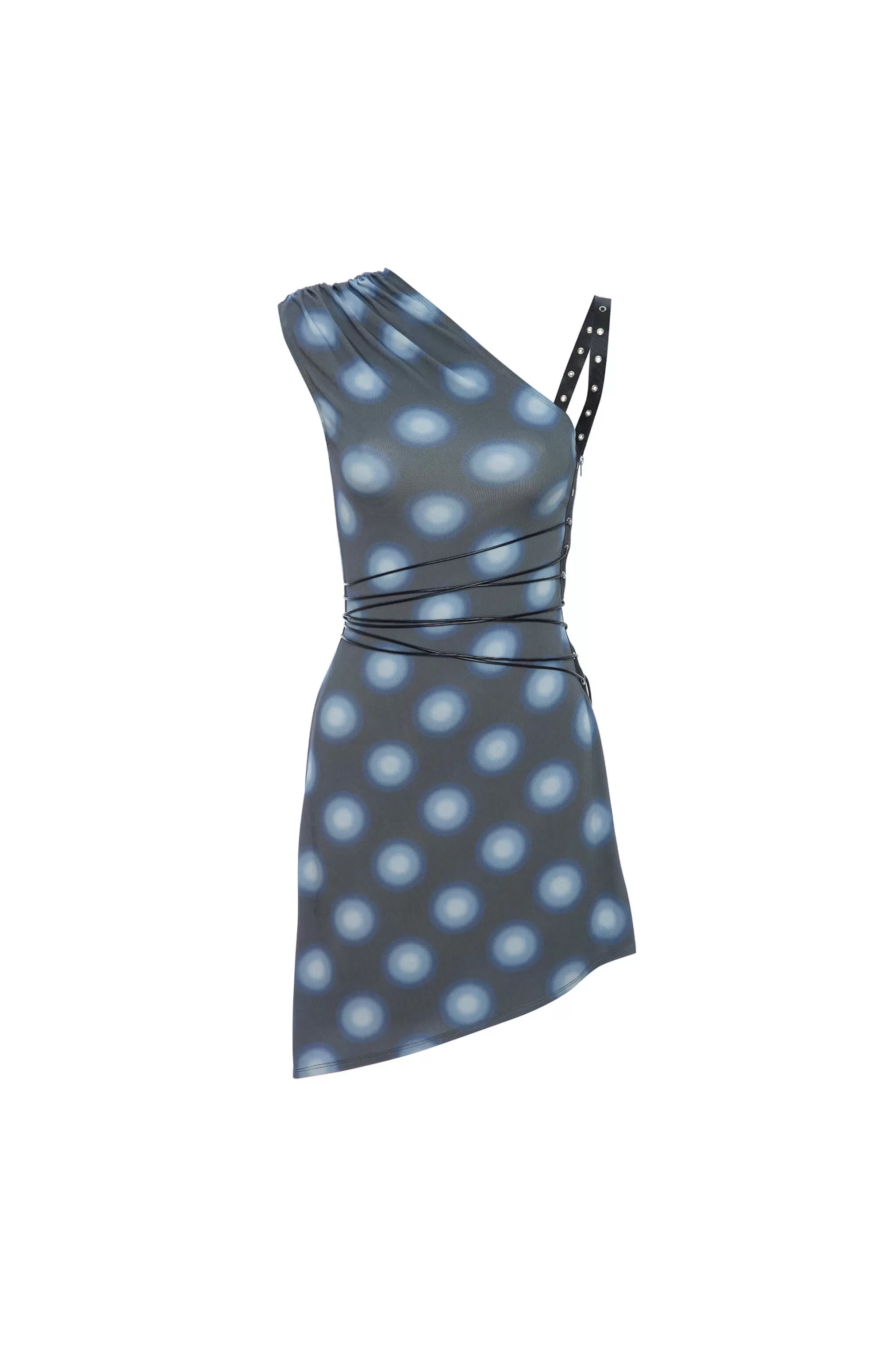 NINA DRESS - GRADIENT DOT BLUE