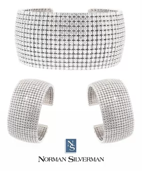 Norman Silverman Diamond Cuff Bracelet