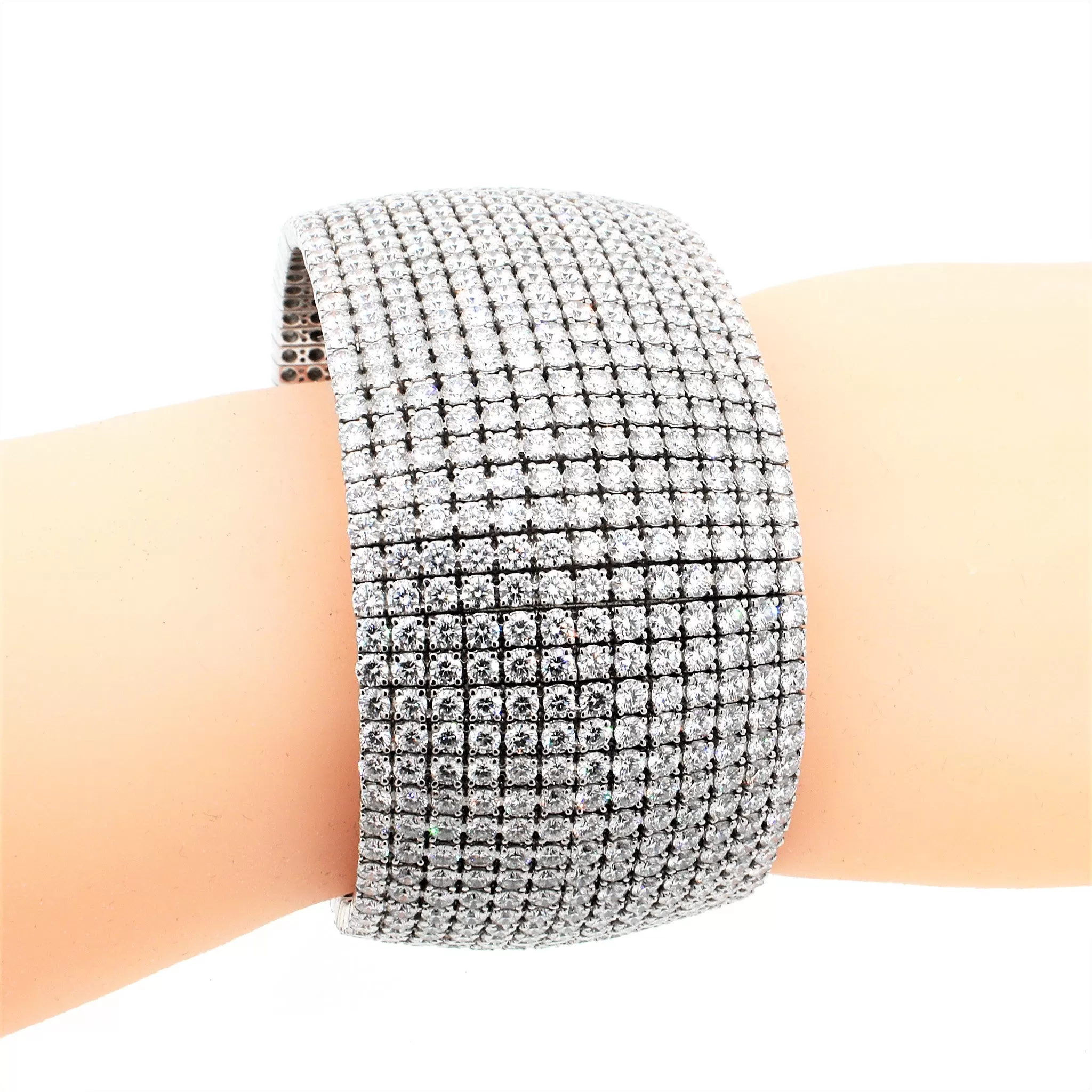 Norman Silverman Diamond Cuff Bracelet