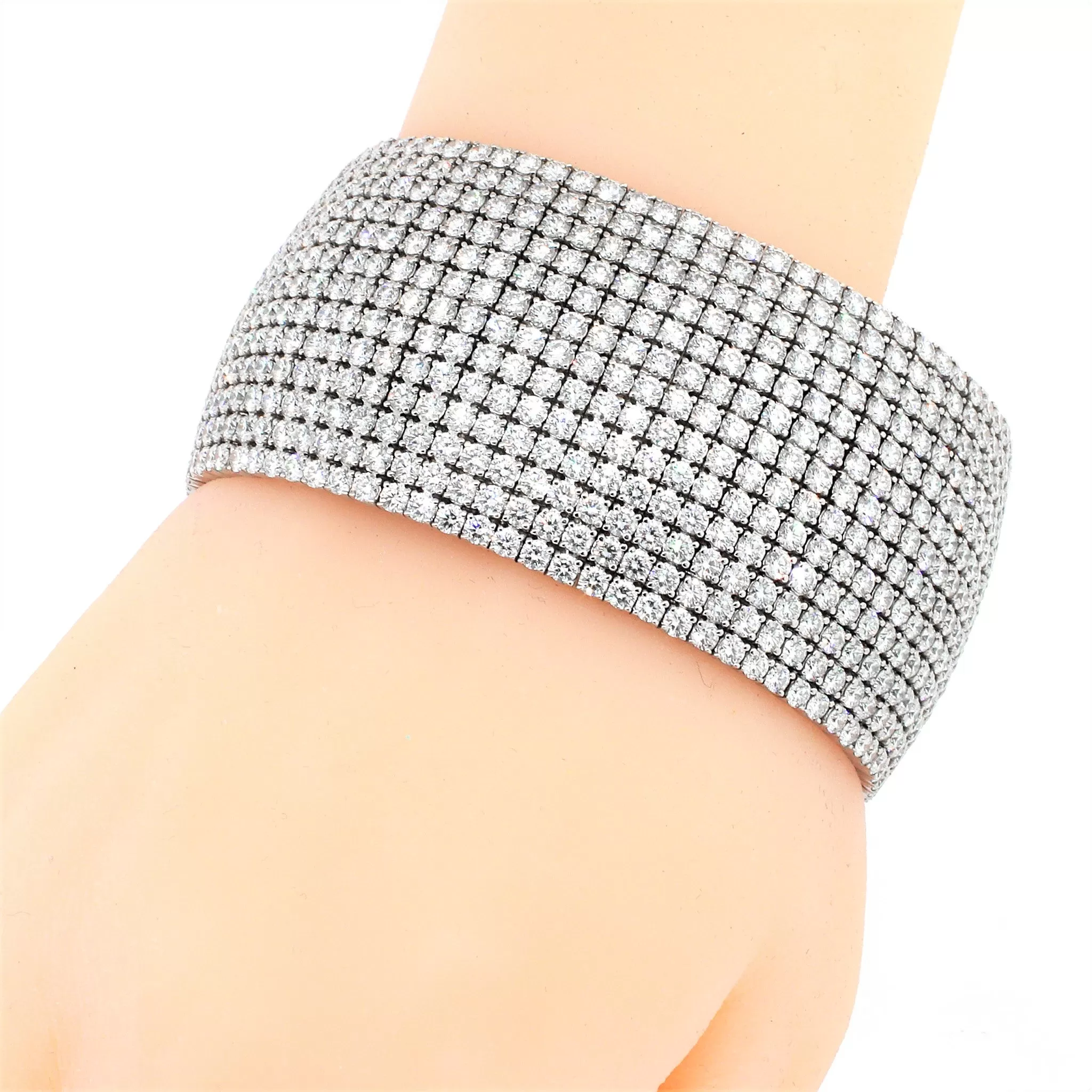 Norman Silverman Diamond Cuff Bracelet