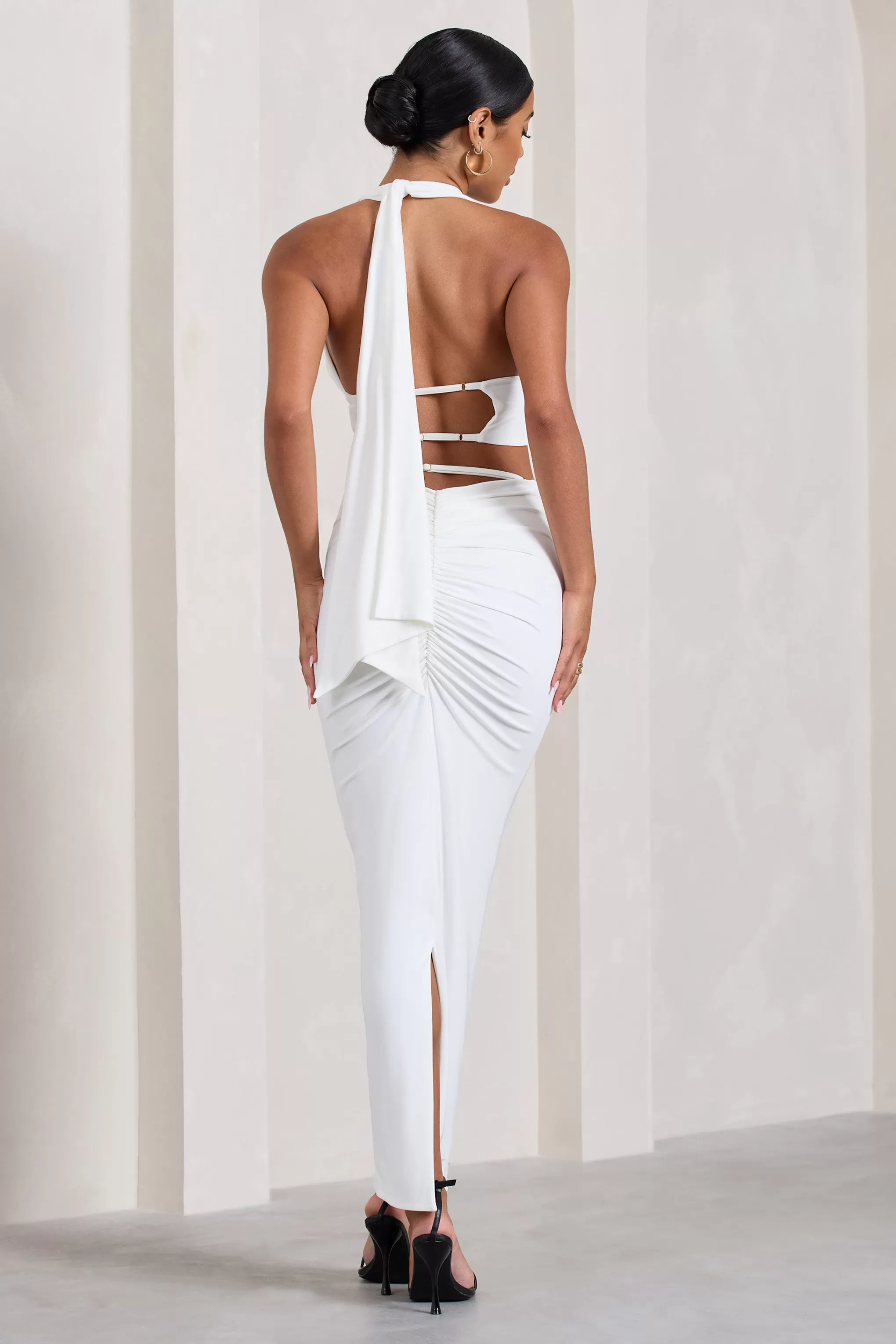 Onna | White Bodycon Pencil Maxi Skirt