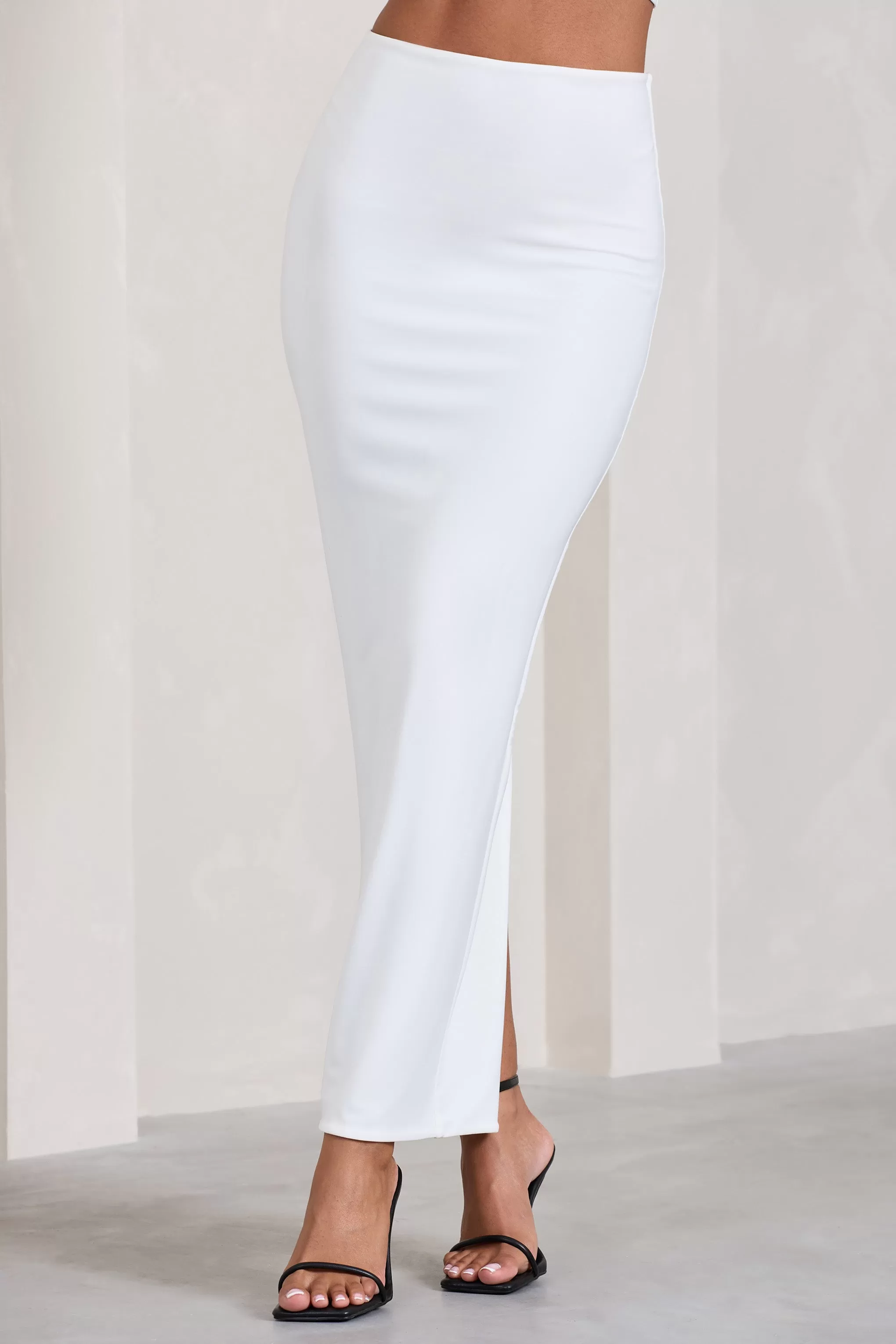 Onna | White Bodycon Pencil Maxi Skirt