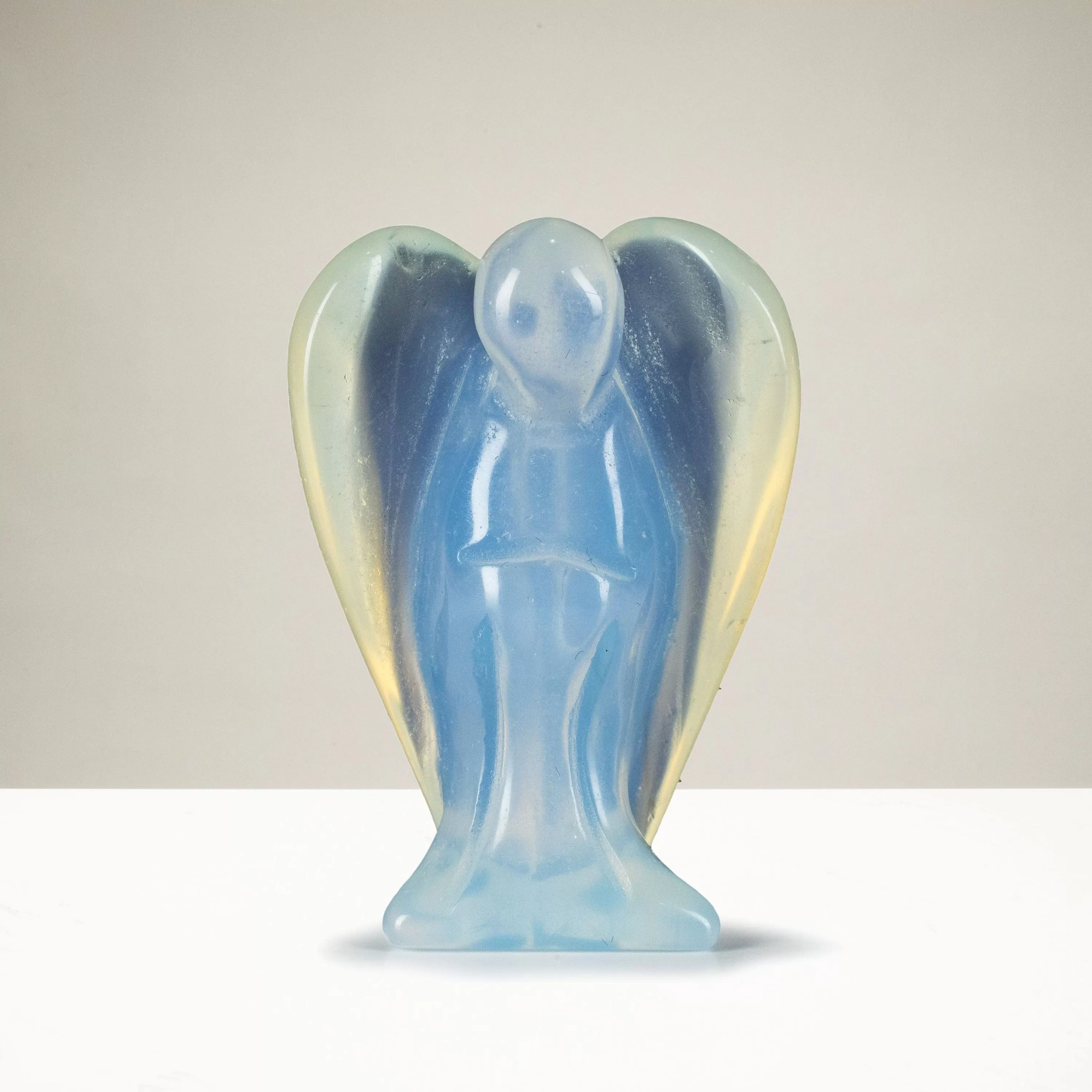 Opalite Moonstone Angel 1.5'' Carving