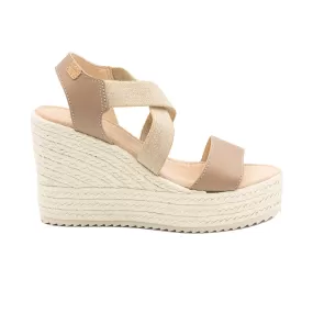 Open Closed Toe Leather Menorcan Espadrille For Women - 2159 H Retro Ciervo