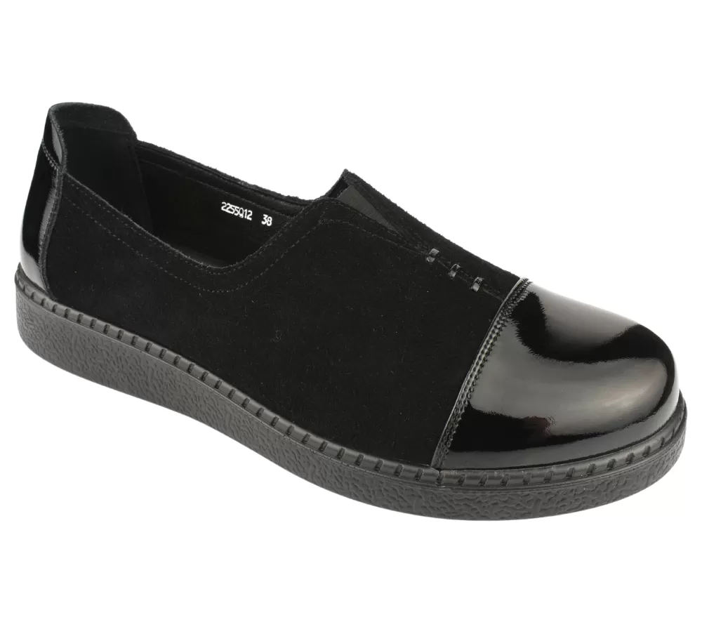 Pantofi casual, dama, FORMAZIONE, 2255Q12 01 negru, piele naturala