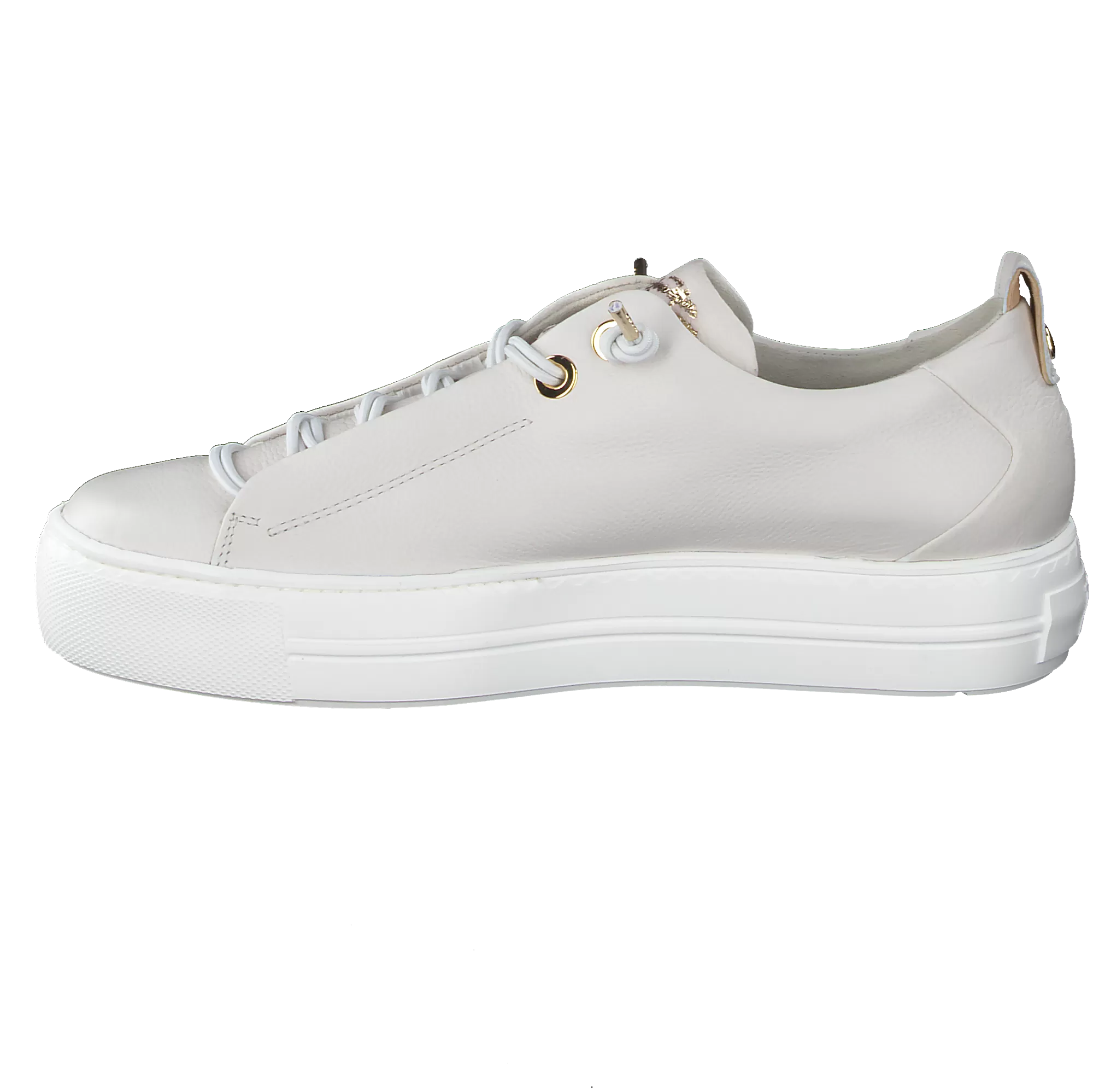 PAUL GREEN Ivory Leather Trainers 5017