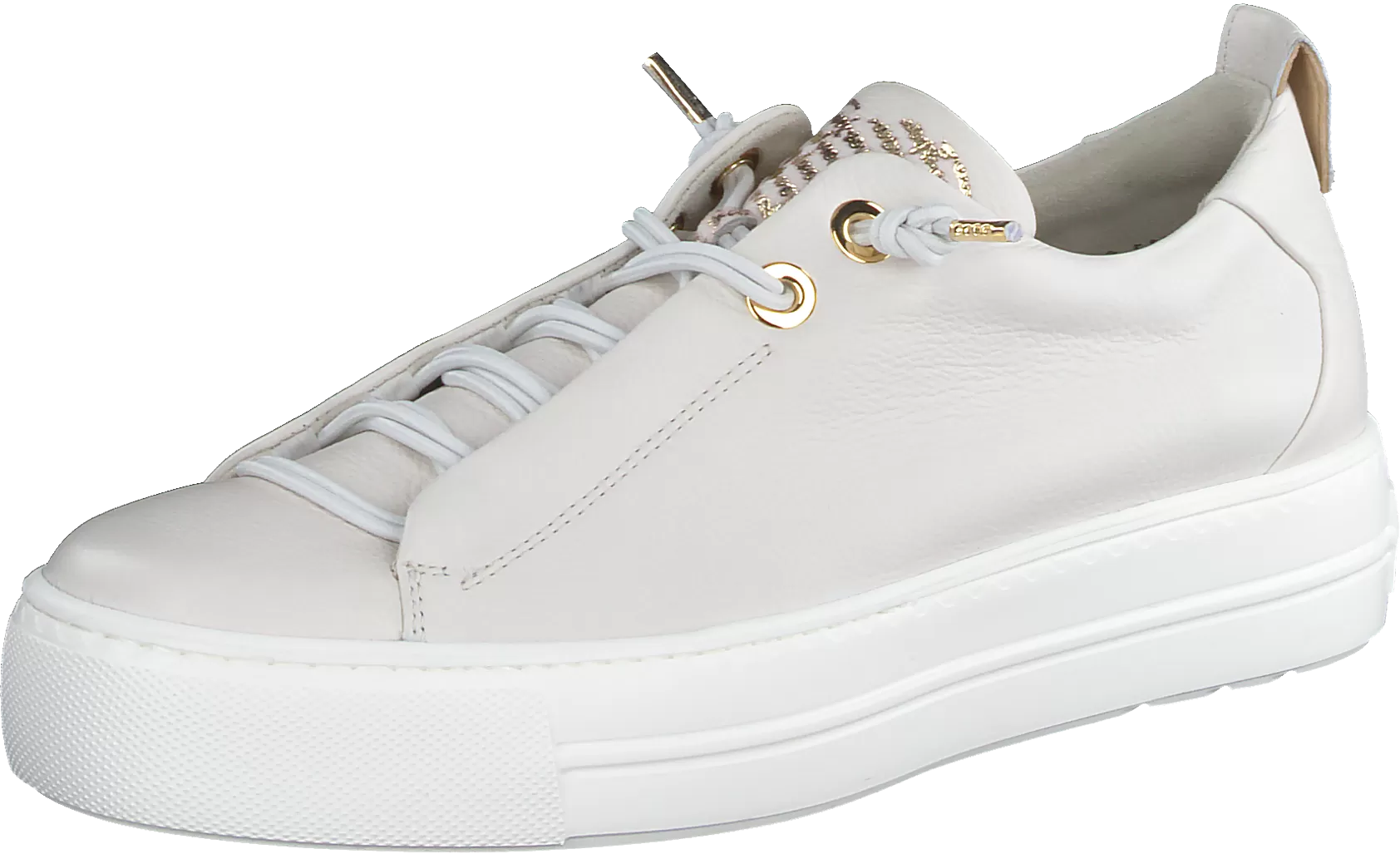 PAUL GREEN Ivory Leather Trainers 5017