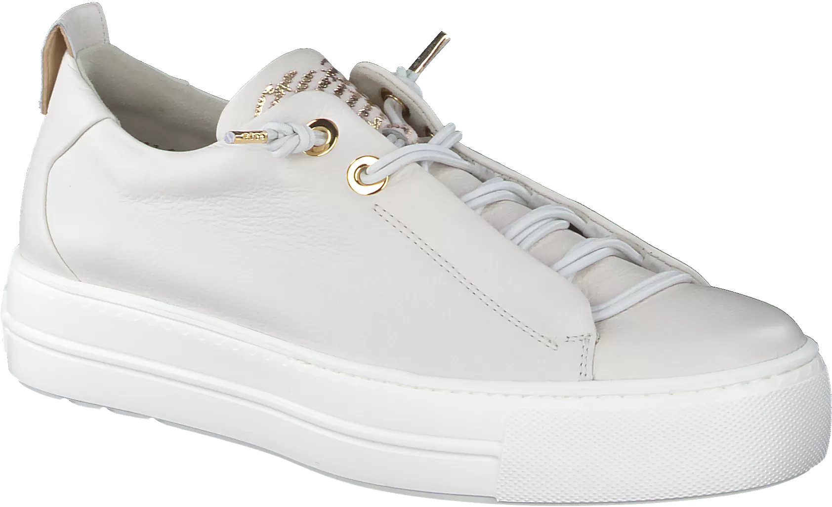 PAUL GREEN Ivory Leather Trainers 5017