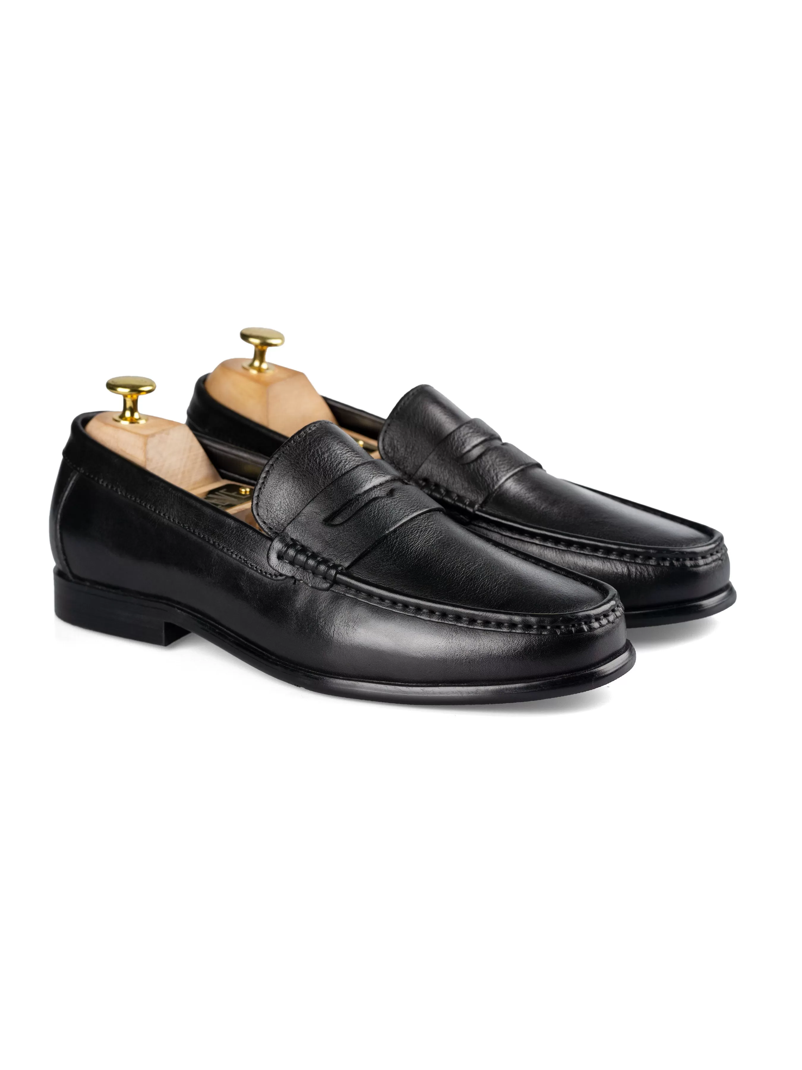 Penny Moccasin Loafer - Solid Black