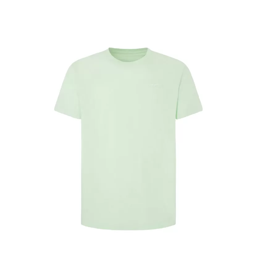 Pepe Jeans men's short sleeve t-shirt with embroidered logo Connor PM509206 612 light green