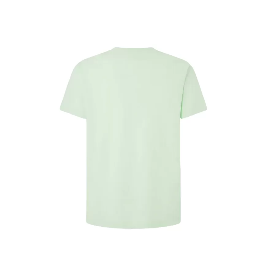 Pepe Jeans men's short sleeve t-shirt with embroidered logo Connor PM509206 612 light green