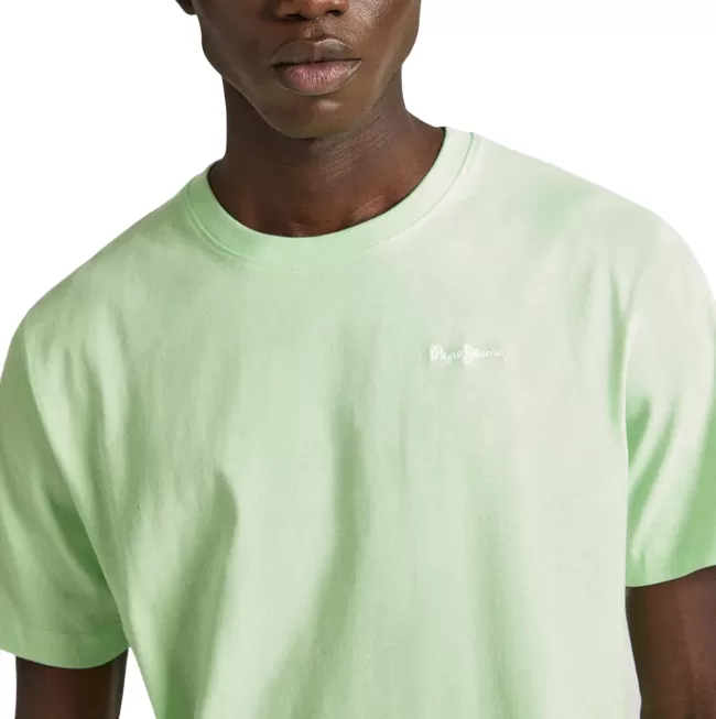 Pepe Jeans men's short sleeve t-shirt with embroidered logo Connor PM509206 612 light green