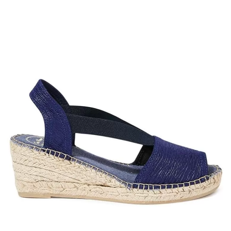 Plain Cotton Blend Wedge Espadrille for Women - Taga-RP