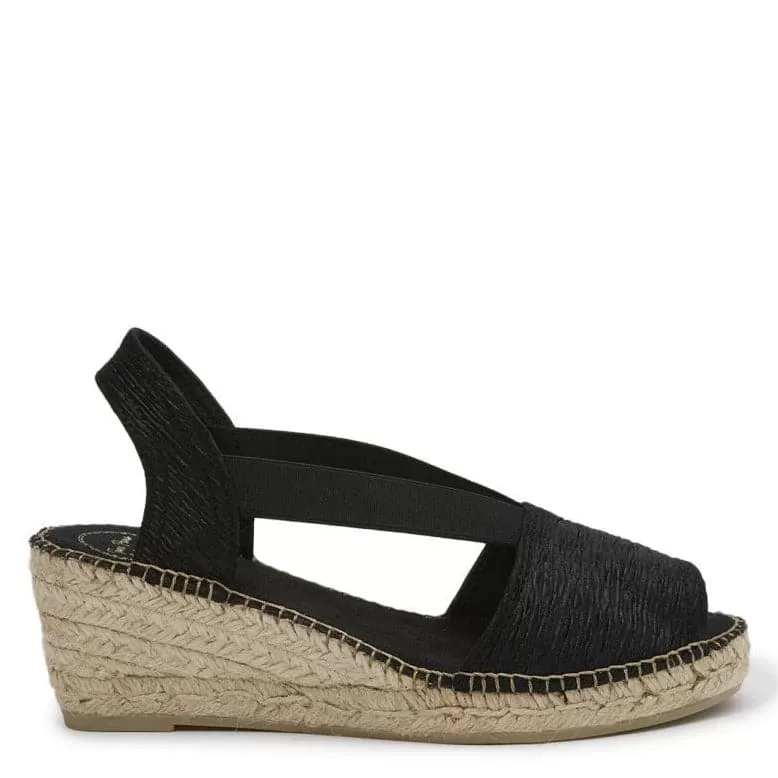 Plain Cotton Blend Wedge Espadrille for Women - Taga-RP