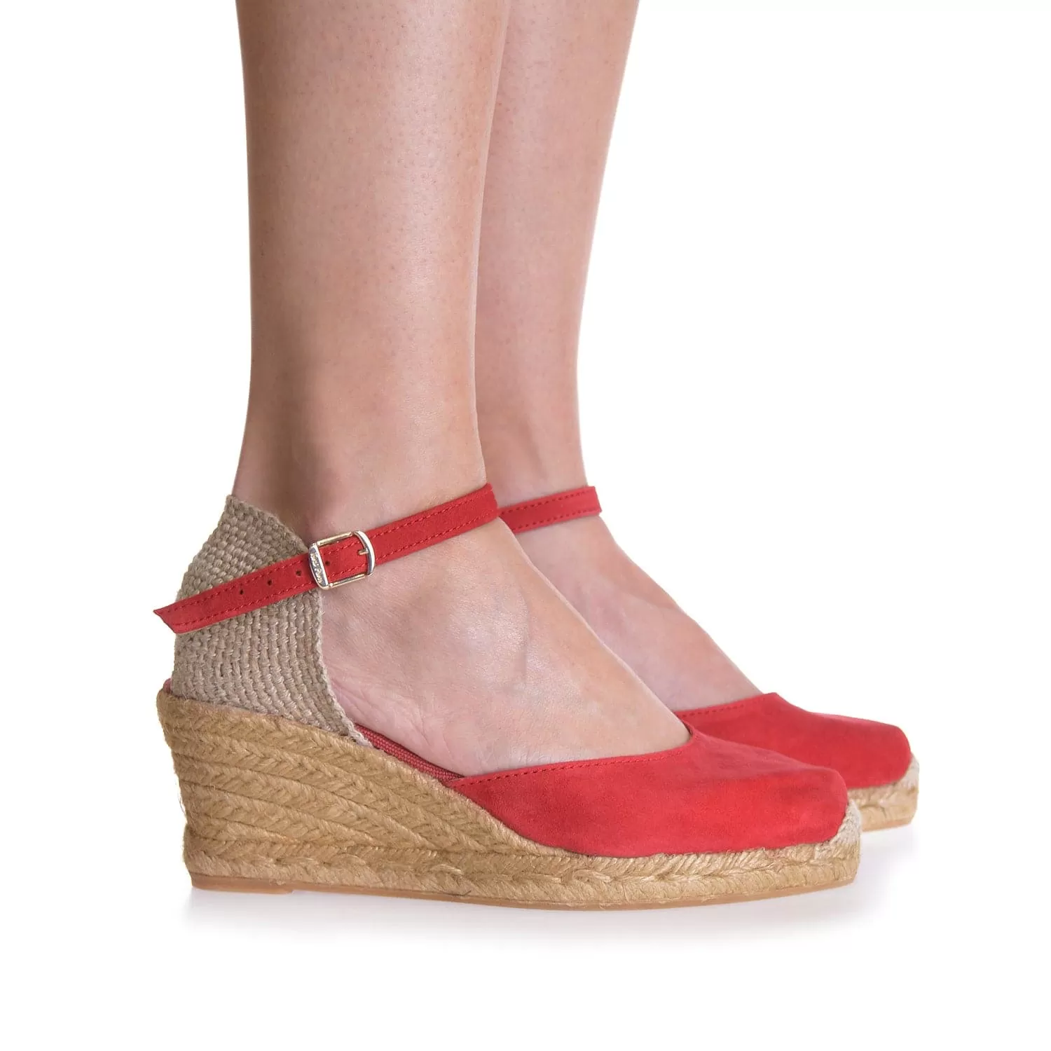 Plain Suede Leather Wedge Espadrille for Women - Lloret-5