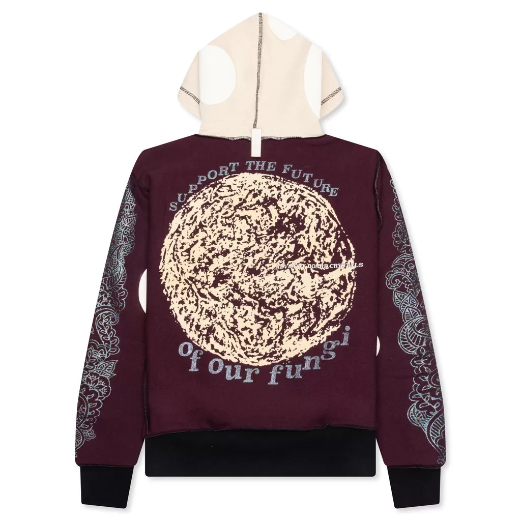 Planet Saving Information Fungi Edition 2: Critical Thought Mind Spores Hoodie - Brown