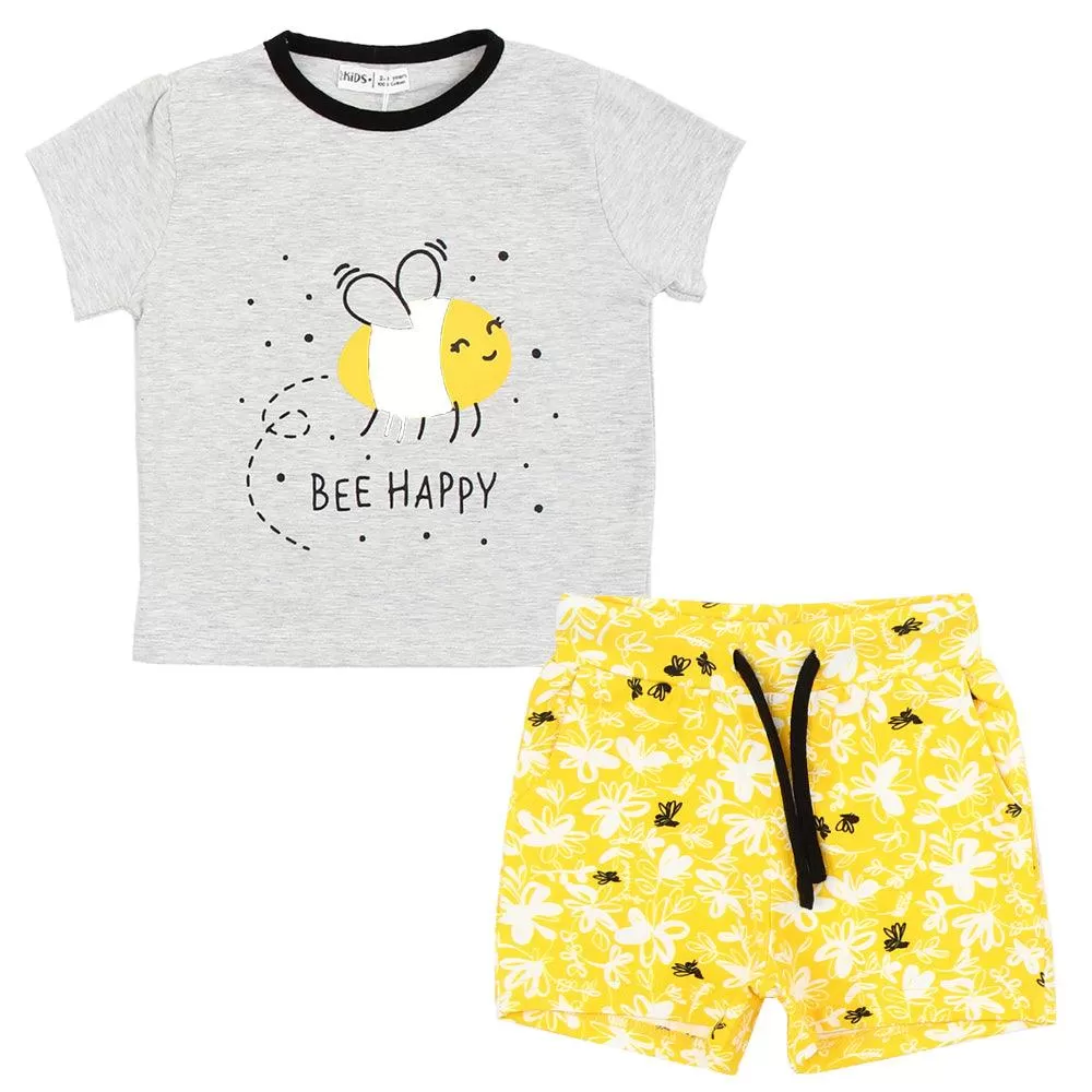 "Bee Happy" Short-Sleeved Pajama