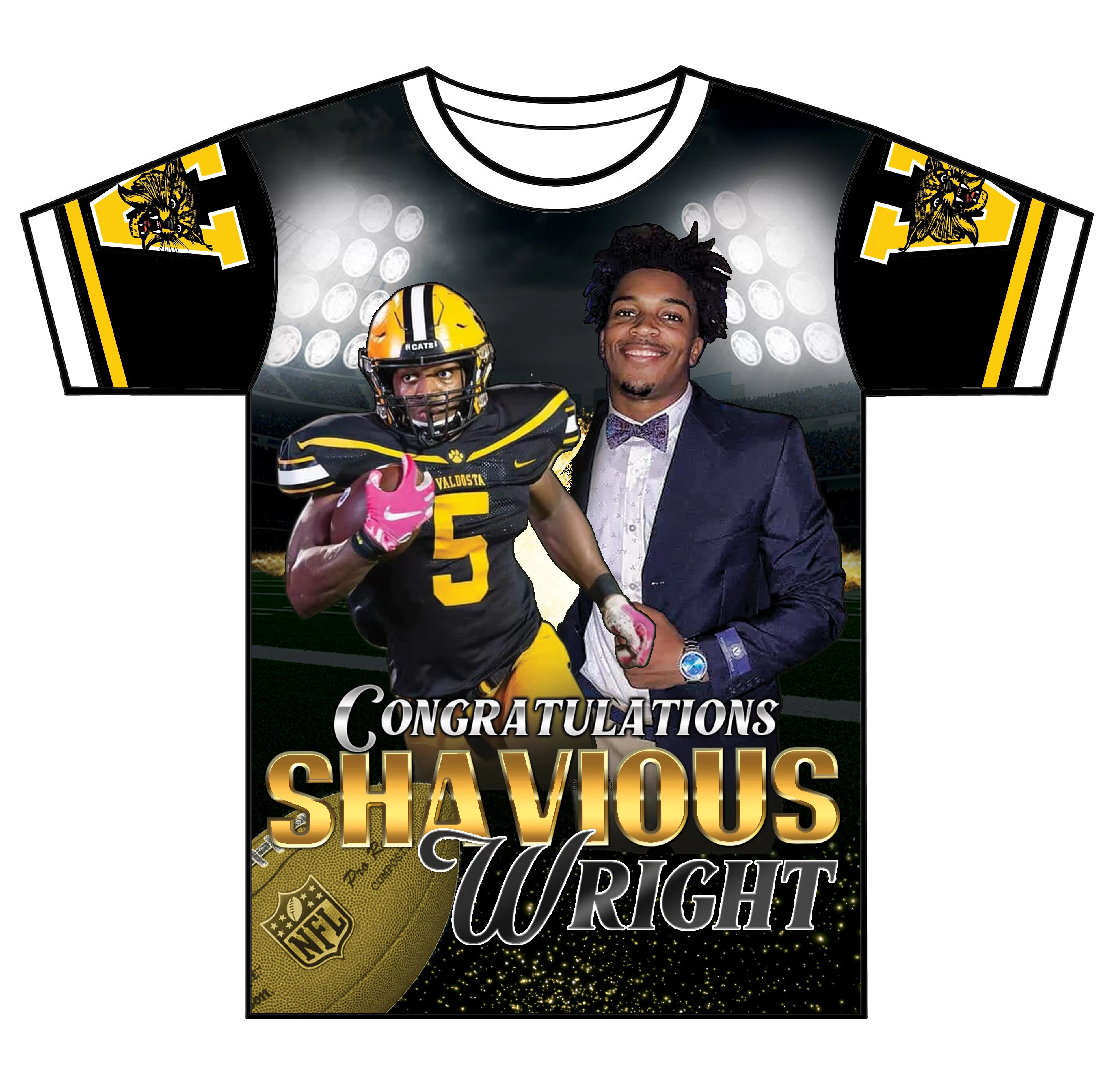 "Bright Lights" Custom Designed Graduation 3D shirt