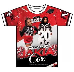 "Jakia Cox" Custom Designed Graduation 3D shirt