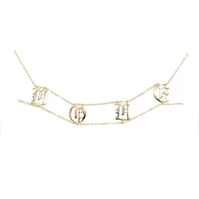 "LOVE" Calligraphy Chocker Necklace