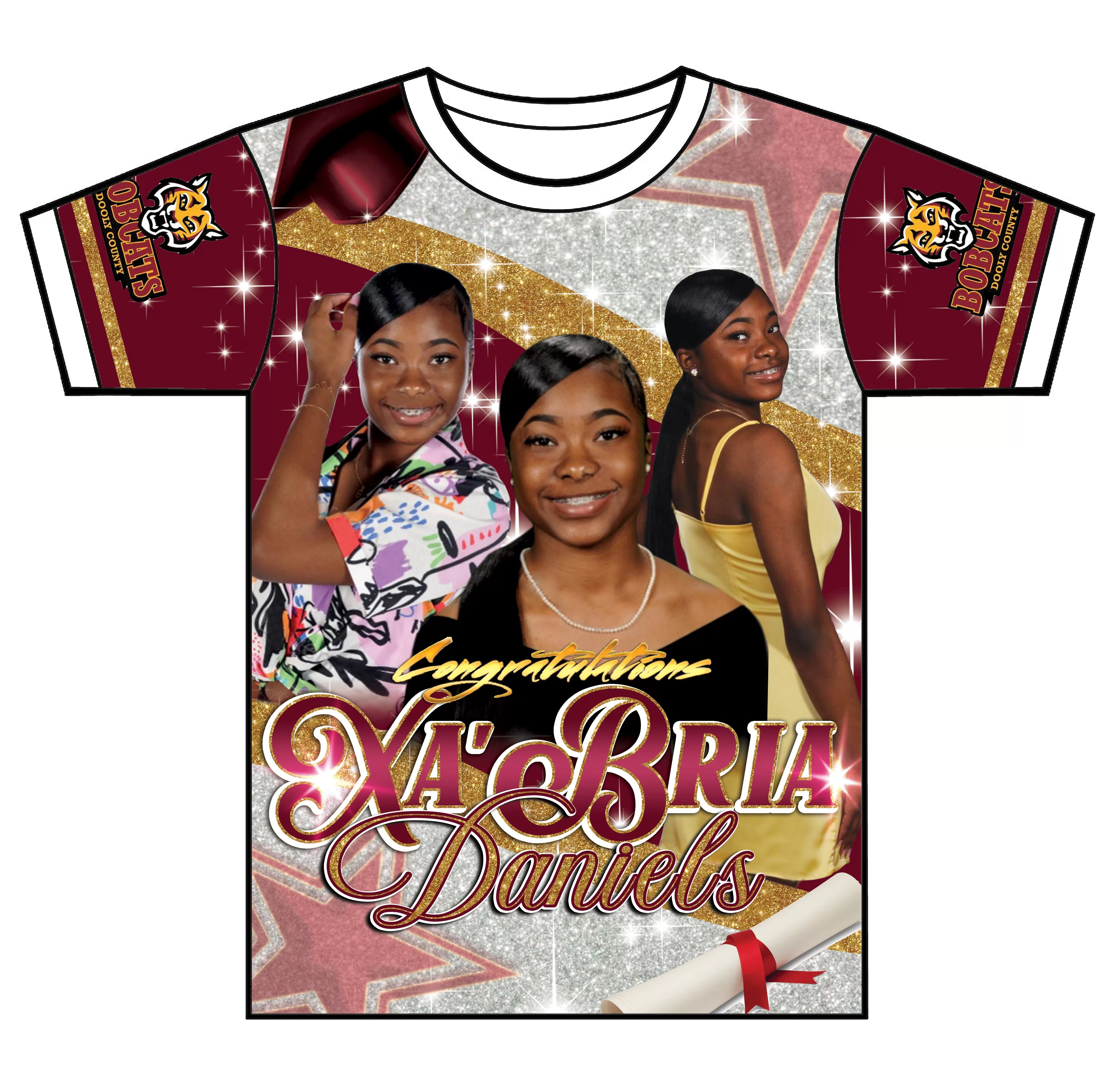 "Terrica" Custom Designed Graduation 3D shirt