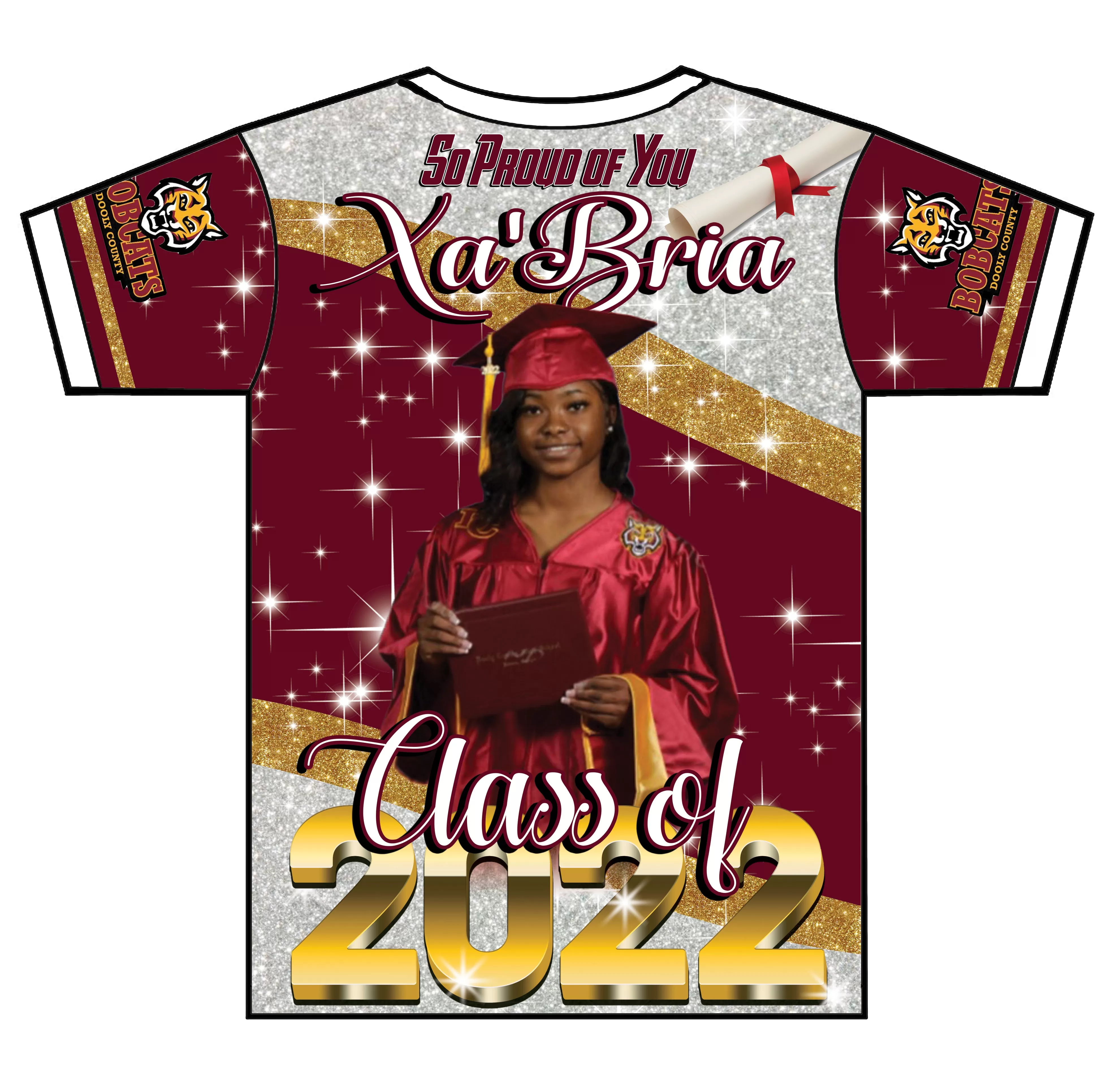 "Terrica" Custom Designed Graduation 3D shirt