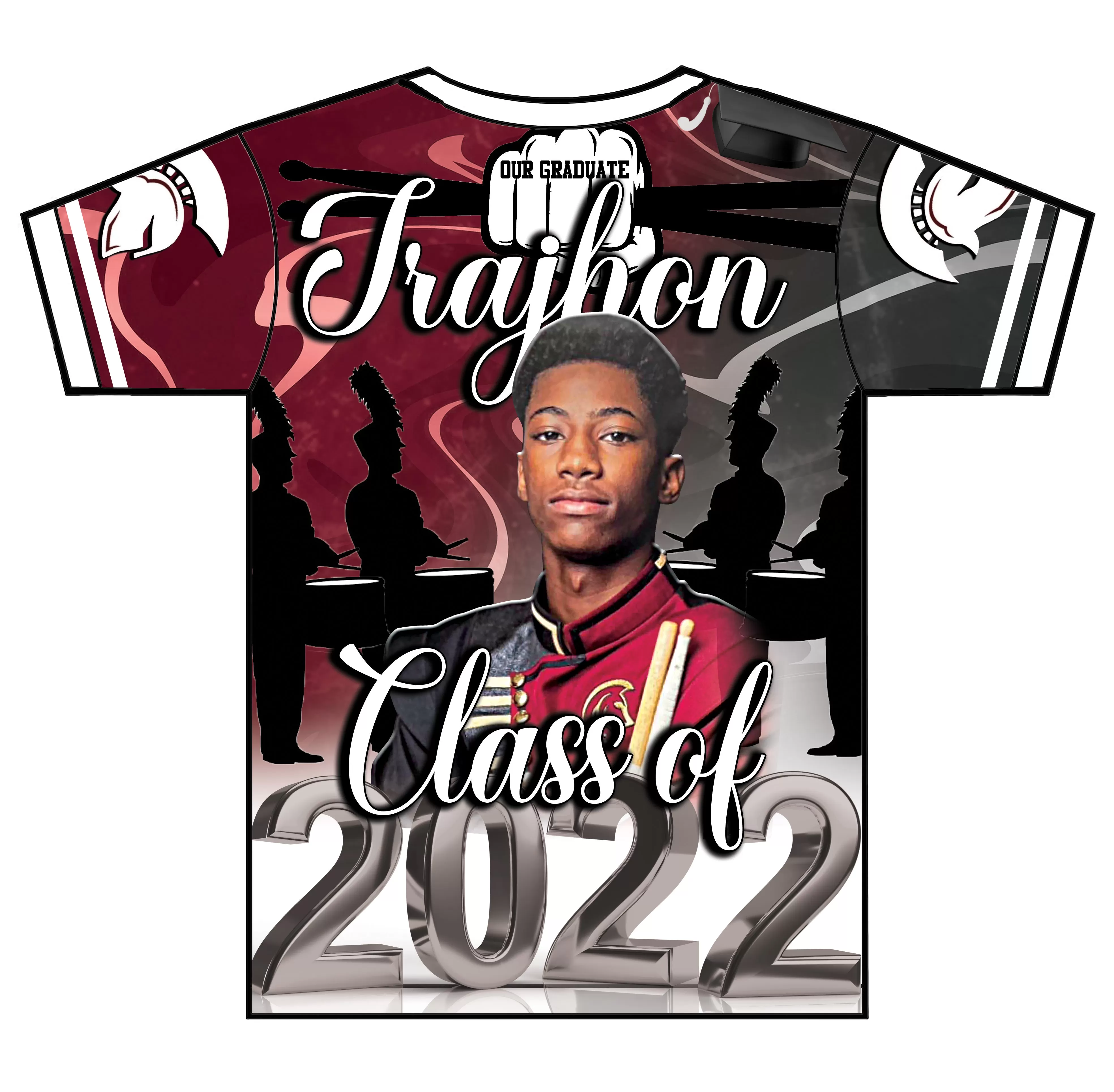 "Trajhon" Custom Designed Graduation 3D shirt