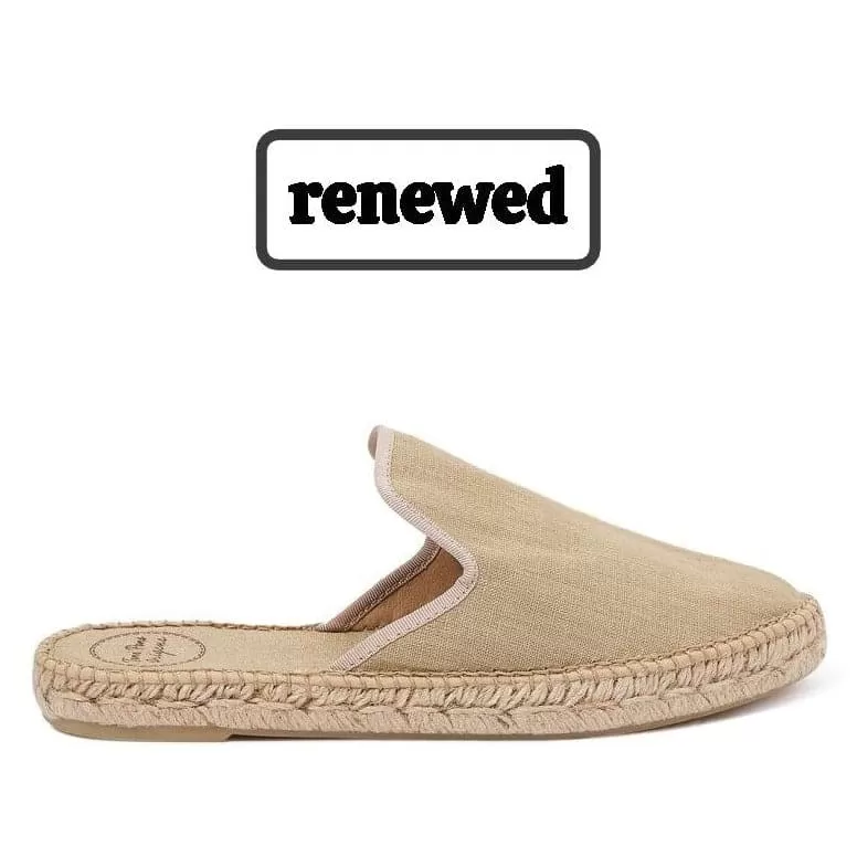 Renewed Basic Linen Wedge Espadrille for Women - Ona-L