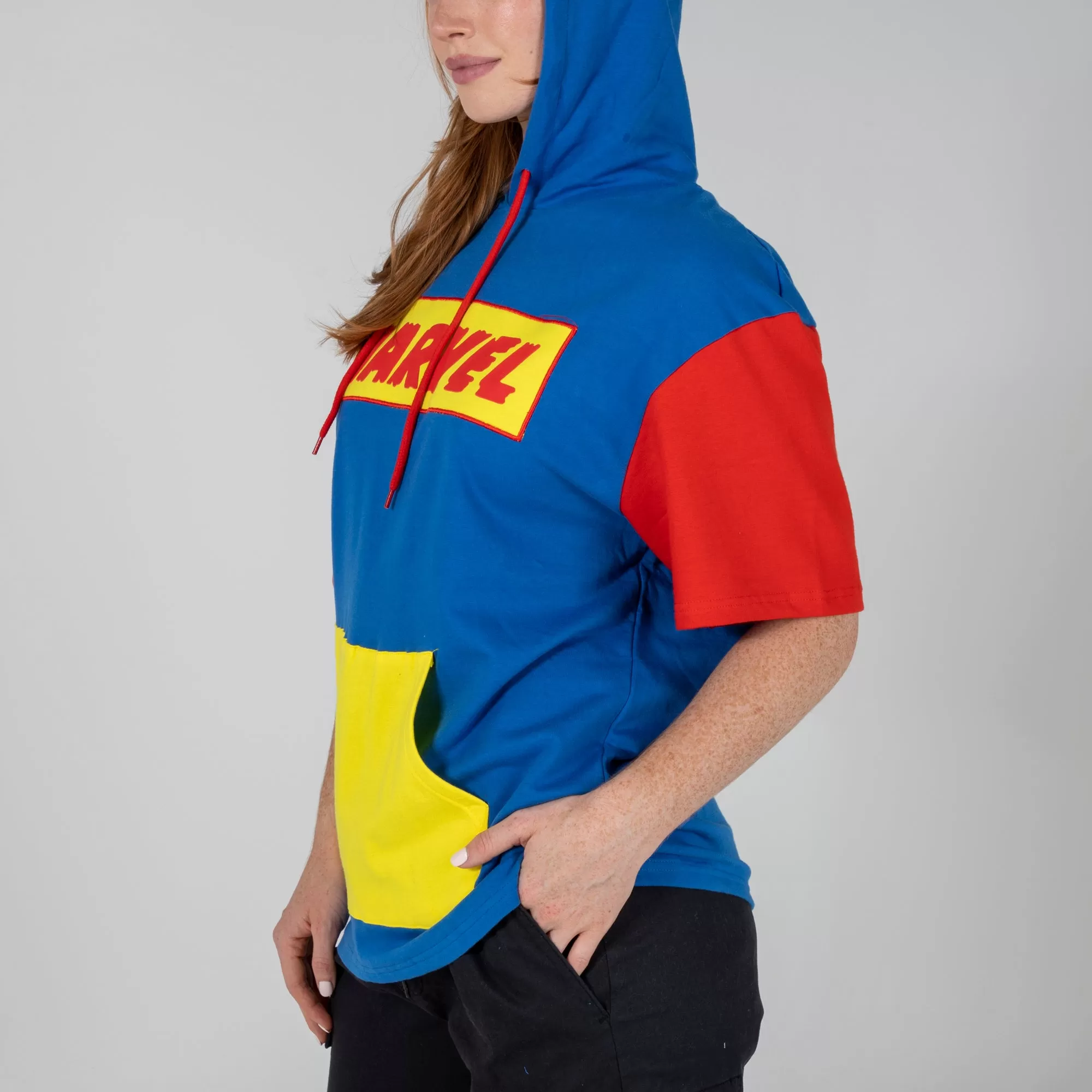 Retro Marvel Comics Group Short Sleeve Hoodie