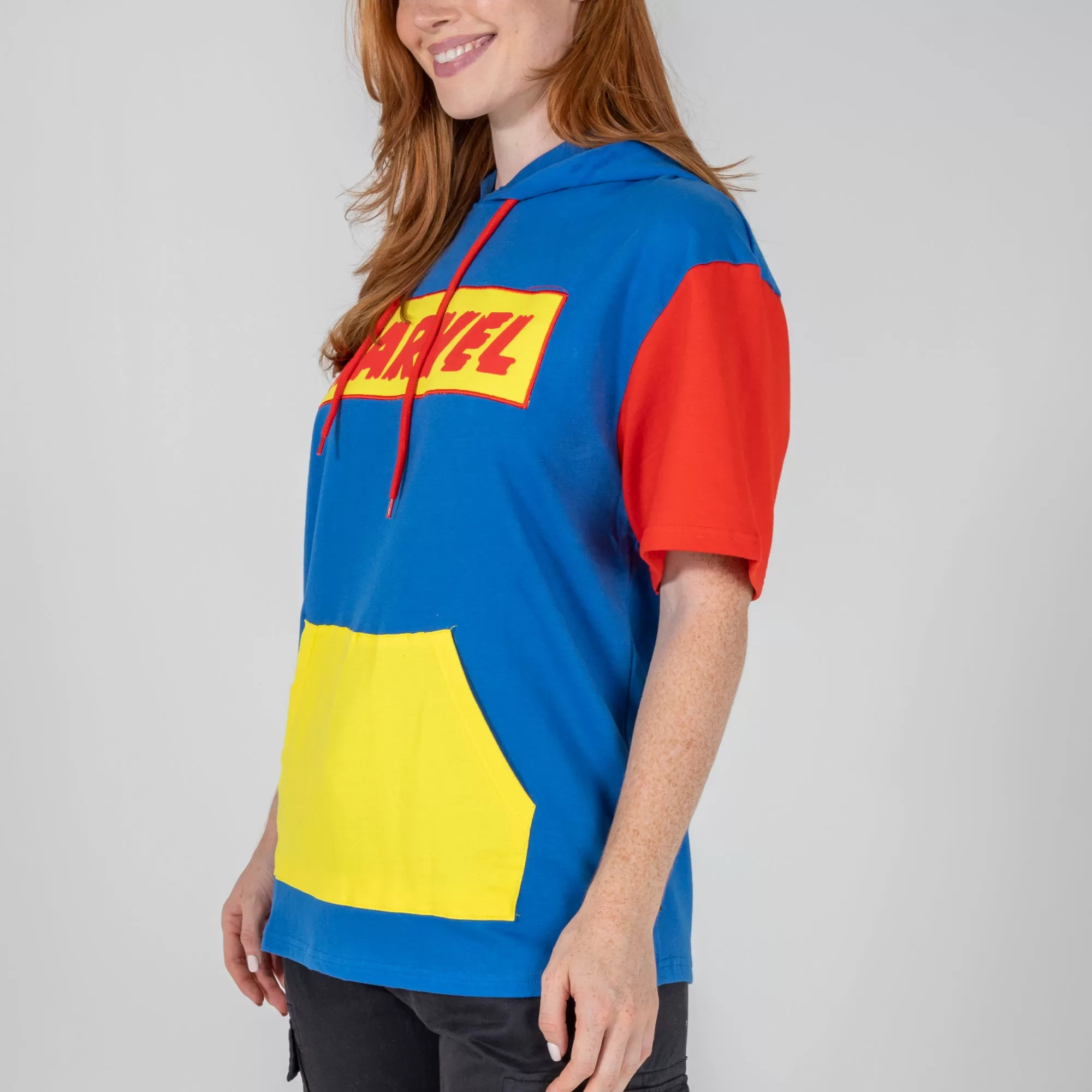 Retro Marvel Comics Group Short Sleeve Hoodie