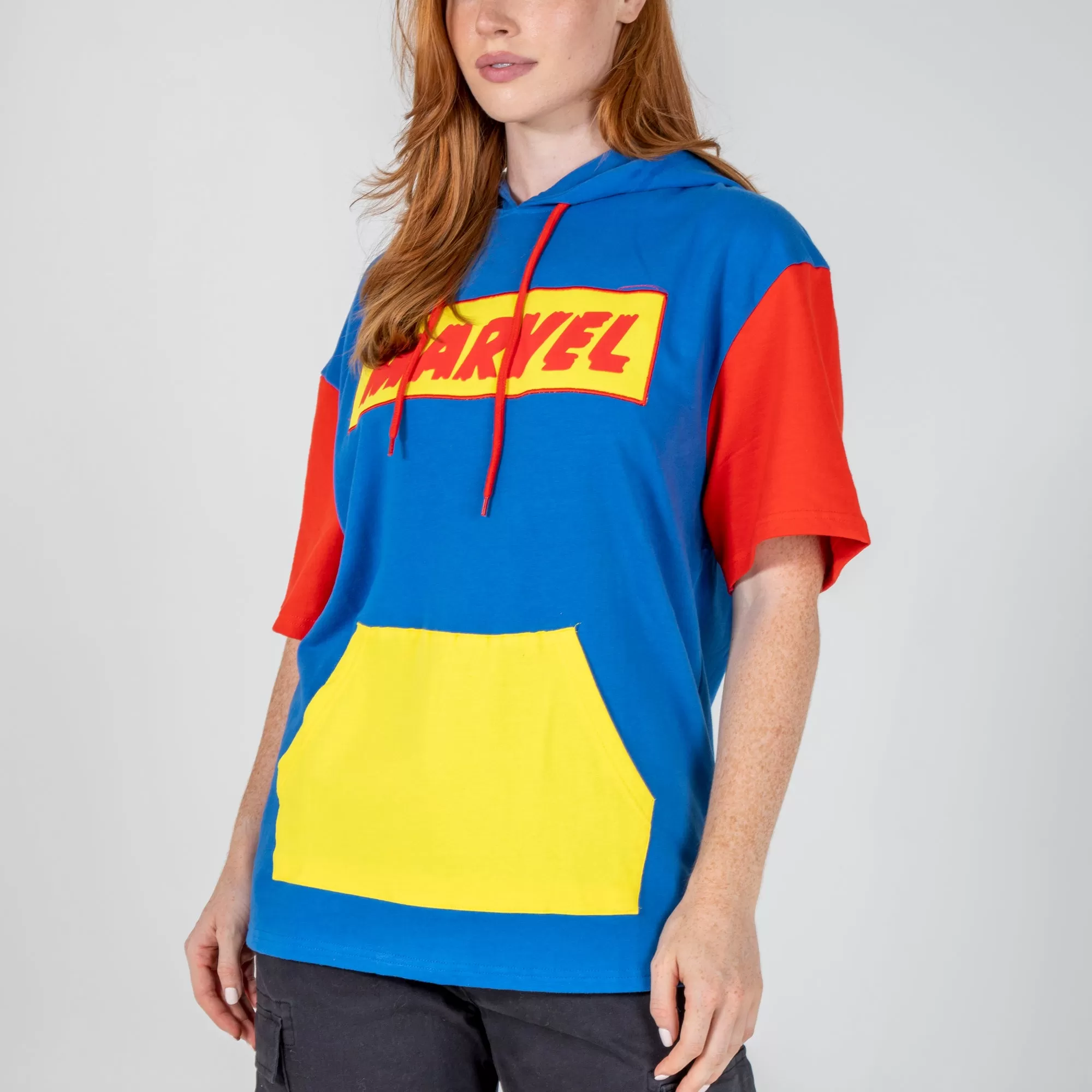 Retro Marvel Comics Group Short Sleeve Hoodie