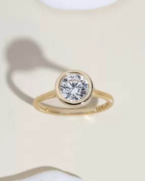 Round Bezel Diamond Ring