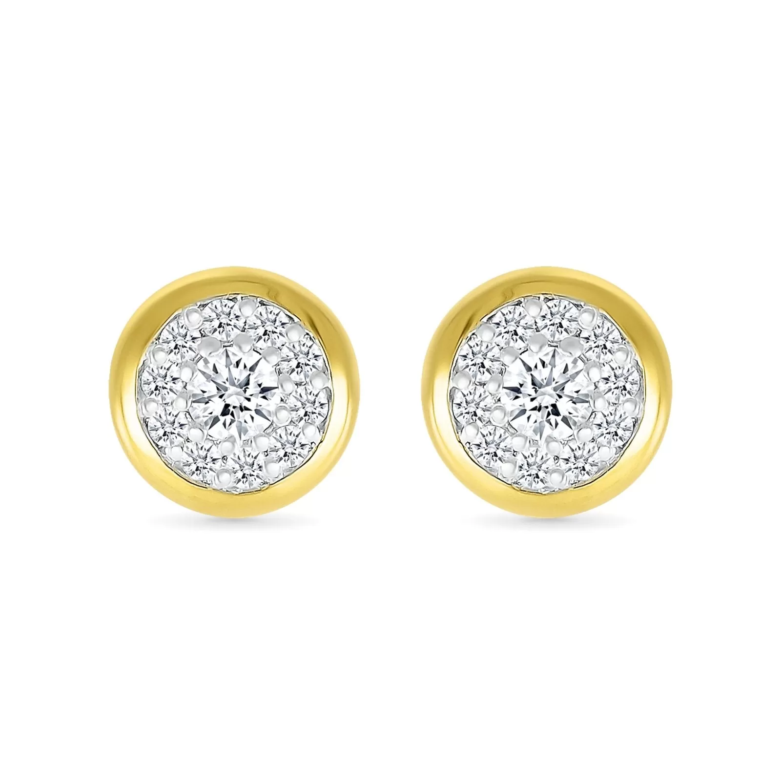 Round Diamond Illusion Studs