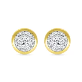 Round Diamond Illusion Studs