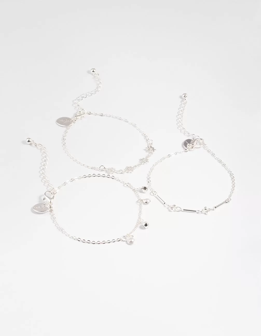 Silver Star & Pearl Droplet Bracelet Pack