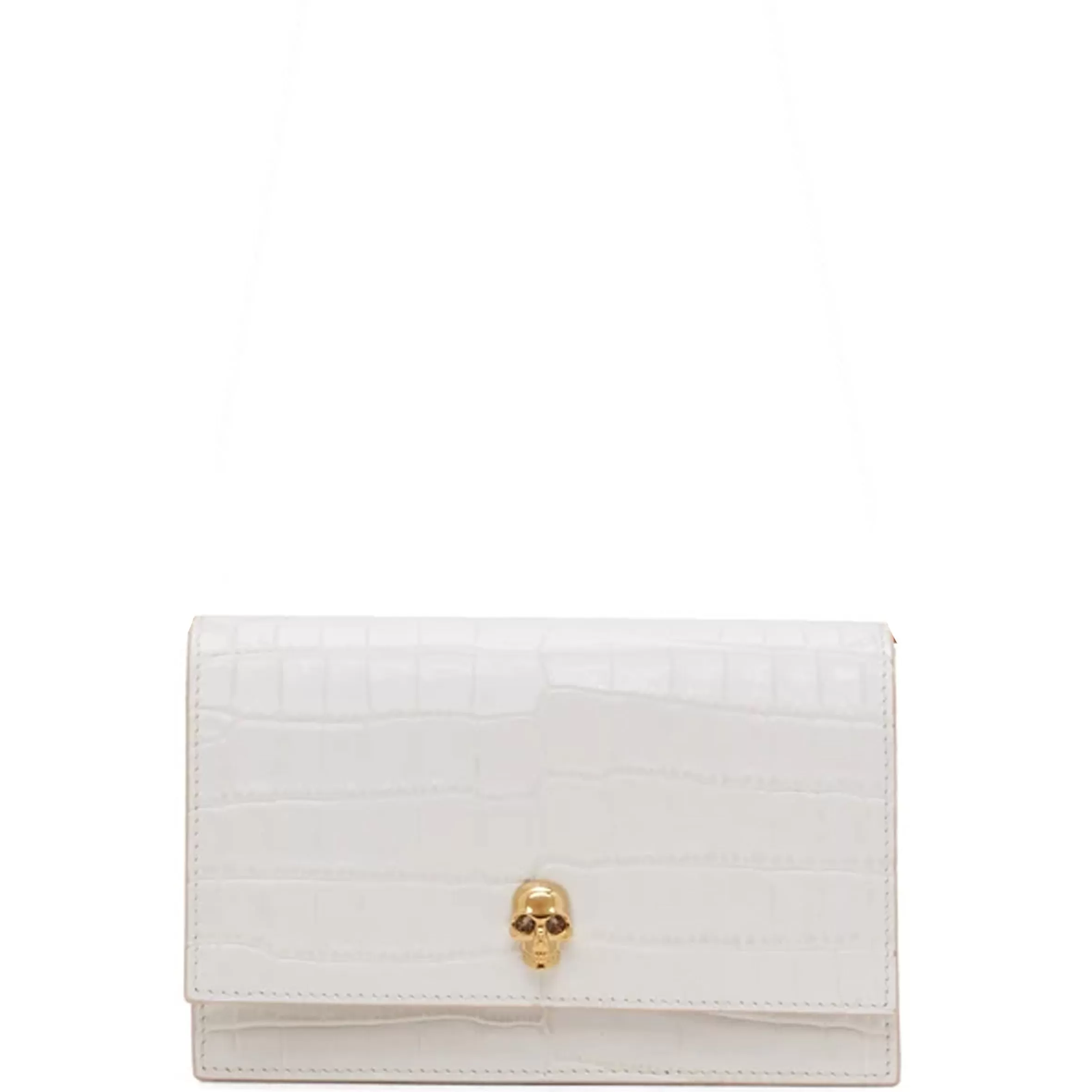 Skull Mini Bag Croc, Ivory (G)