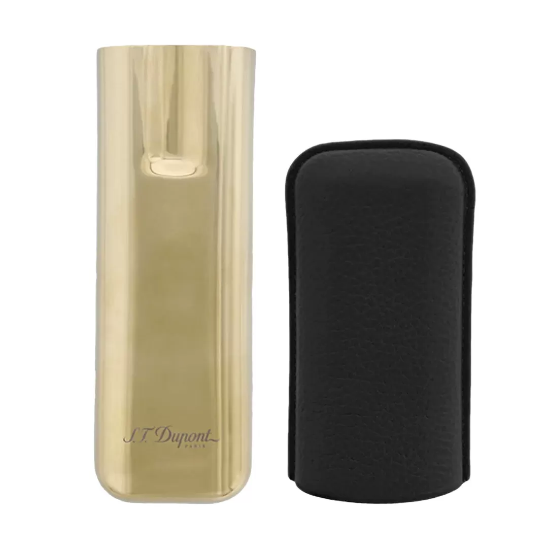 S.T. Dupont Double Cigar Case Black & Gold