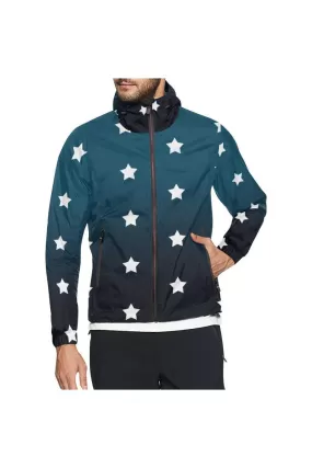 Starry Twilight All Over Print Windbreaker for Men