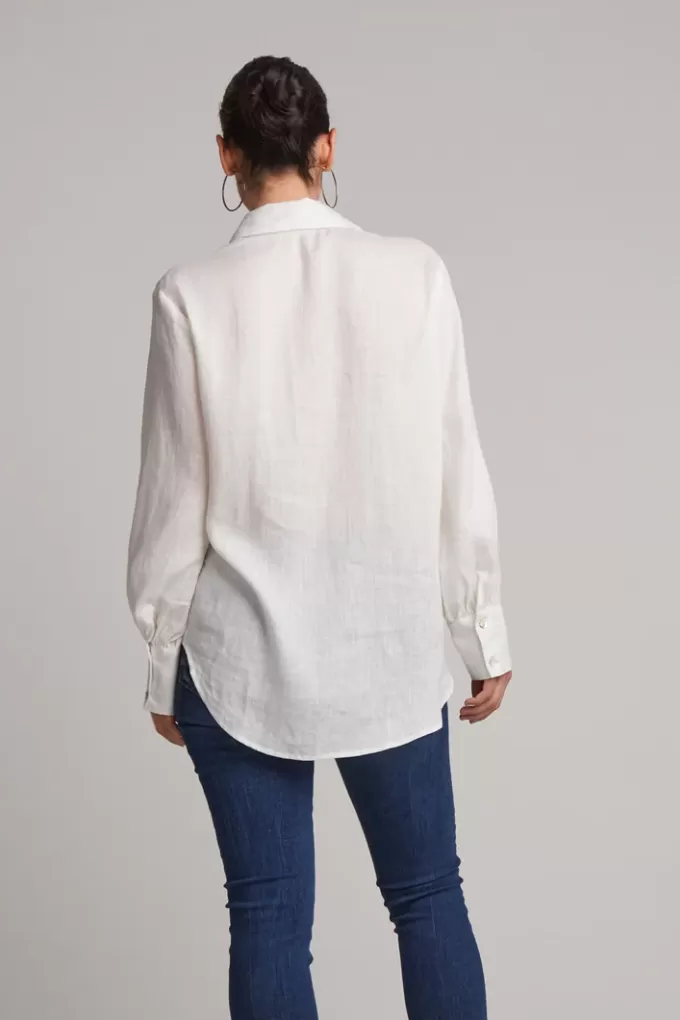 Studio Linen Shirt, Salt