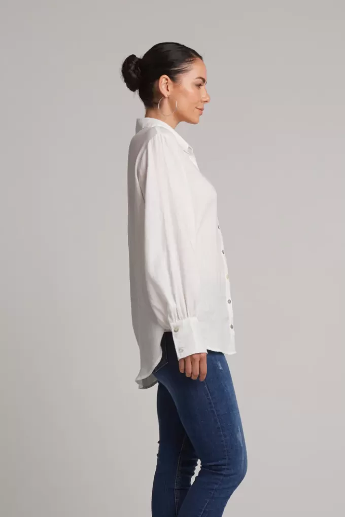 Studio Linen Shirt, Salt