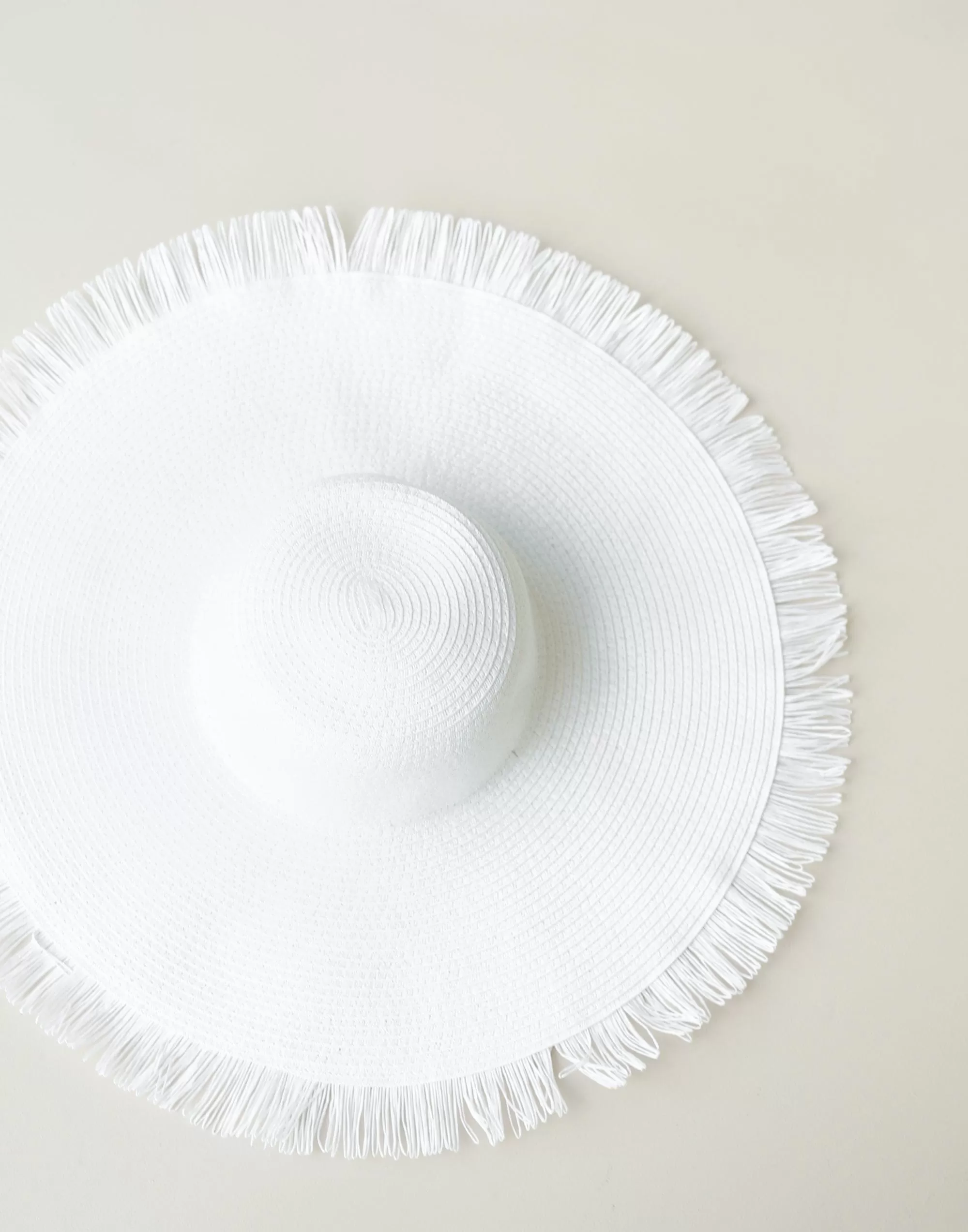 Tamara Wide Brim Straw Hat (White)