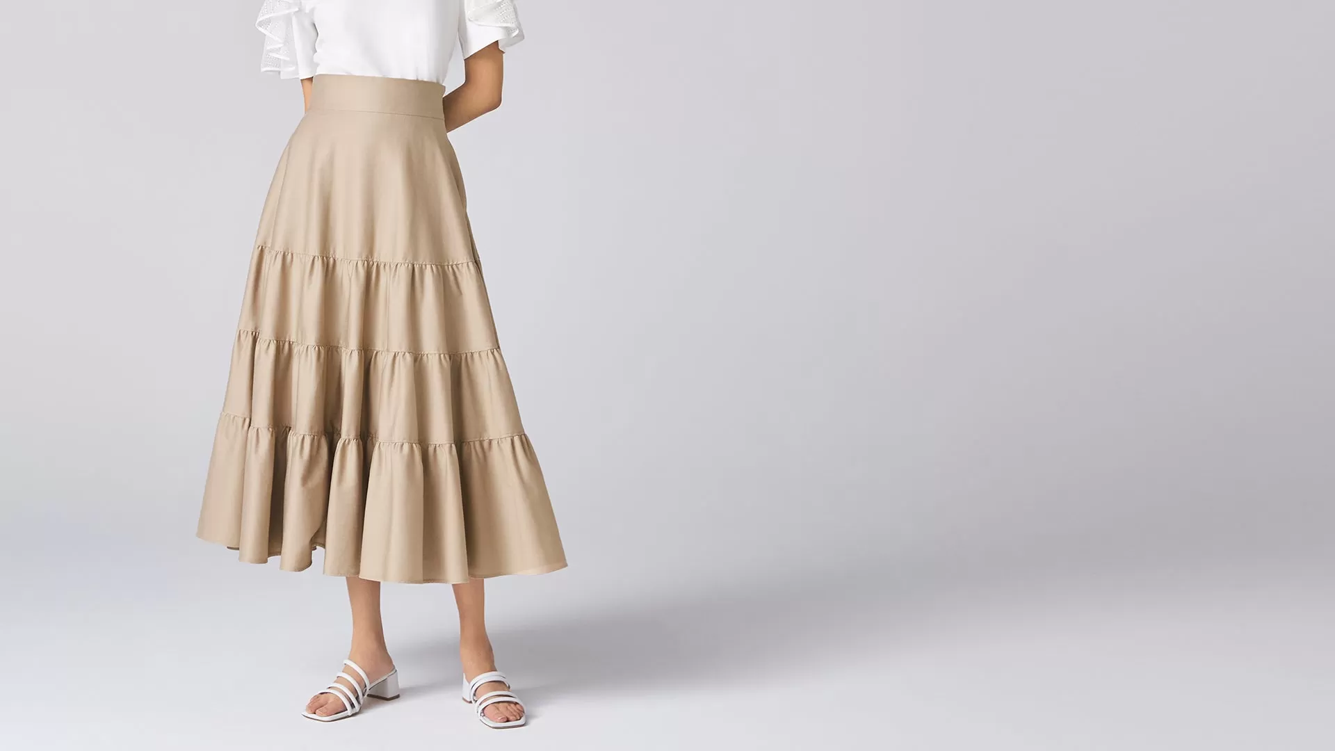 Taupe Hanabi Skirt