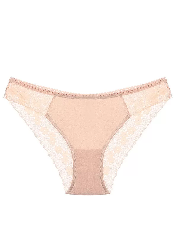 TEAGAN Plus Floral Lace Shiny Sexy Hipsters